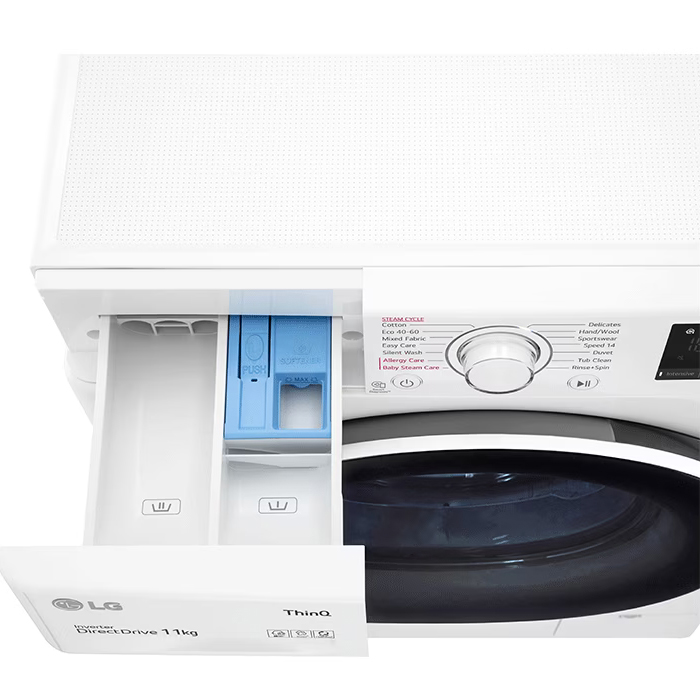 LG Mesin Cuci Front Loading AI DD Steam 11 KG - FV1411S5WN